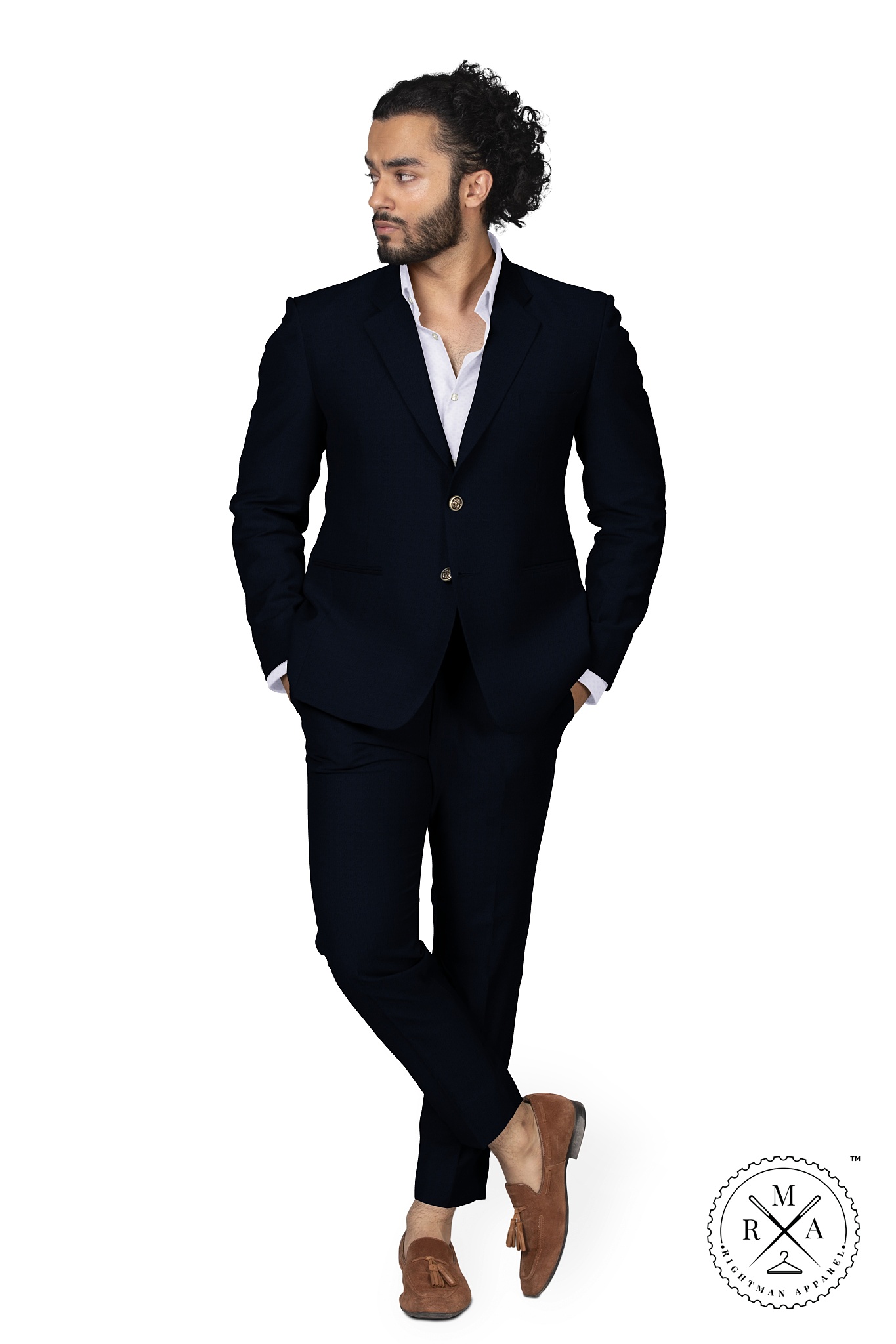 Elegant Dark Blue Two Piece Suit SU215